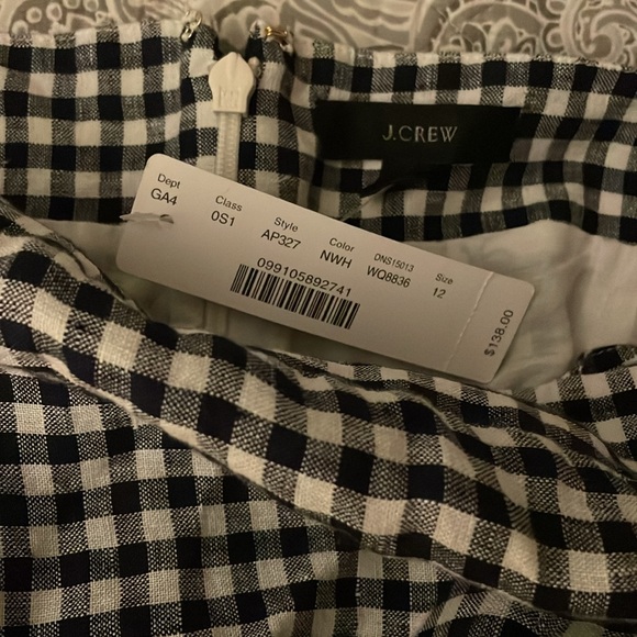 J. Crew Black and White Gingham Jumpsuit with Spaghetti Straps - Picture 4 of 6